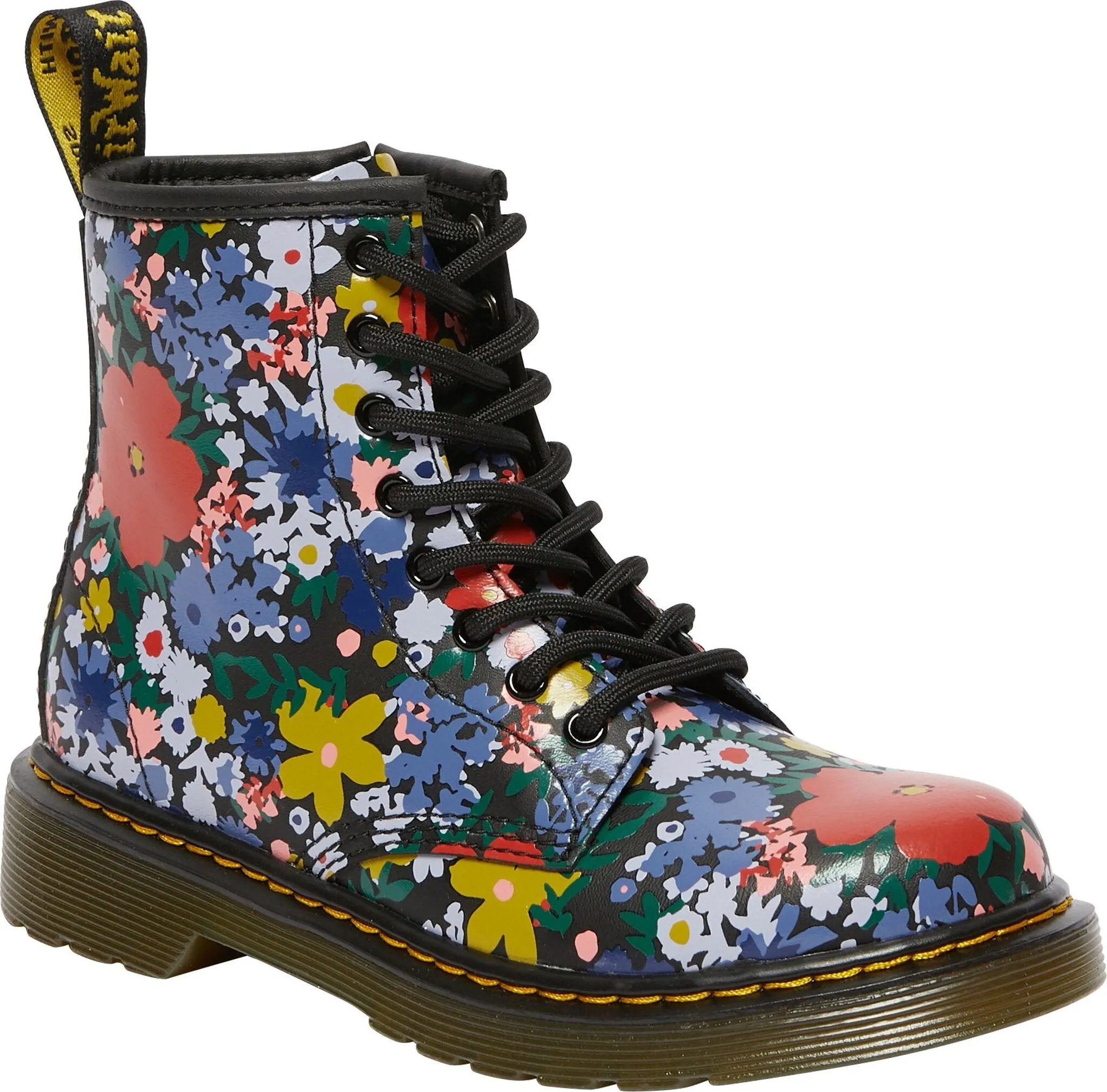 1460 Wanderflora Floral Print Leather Boots - Youth|-|Bottes en cuir 1460 Wanderflora à imprimé floral - Jeune