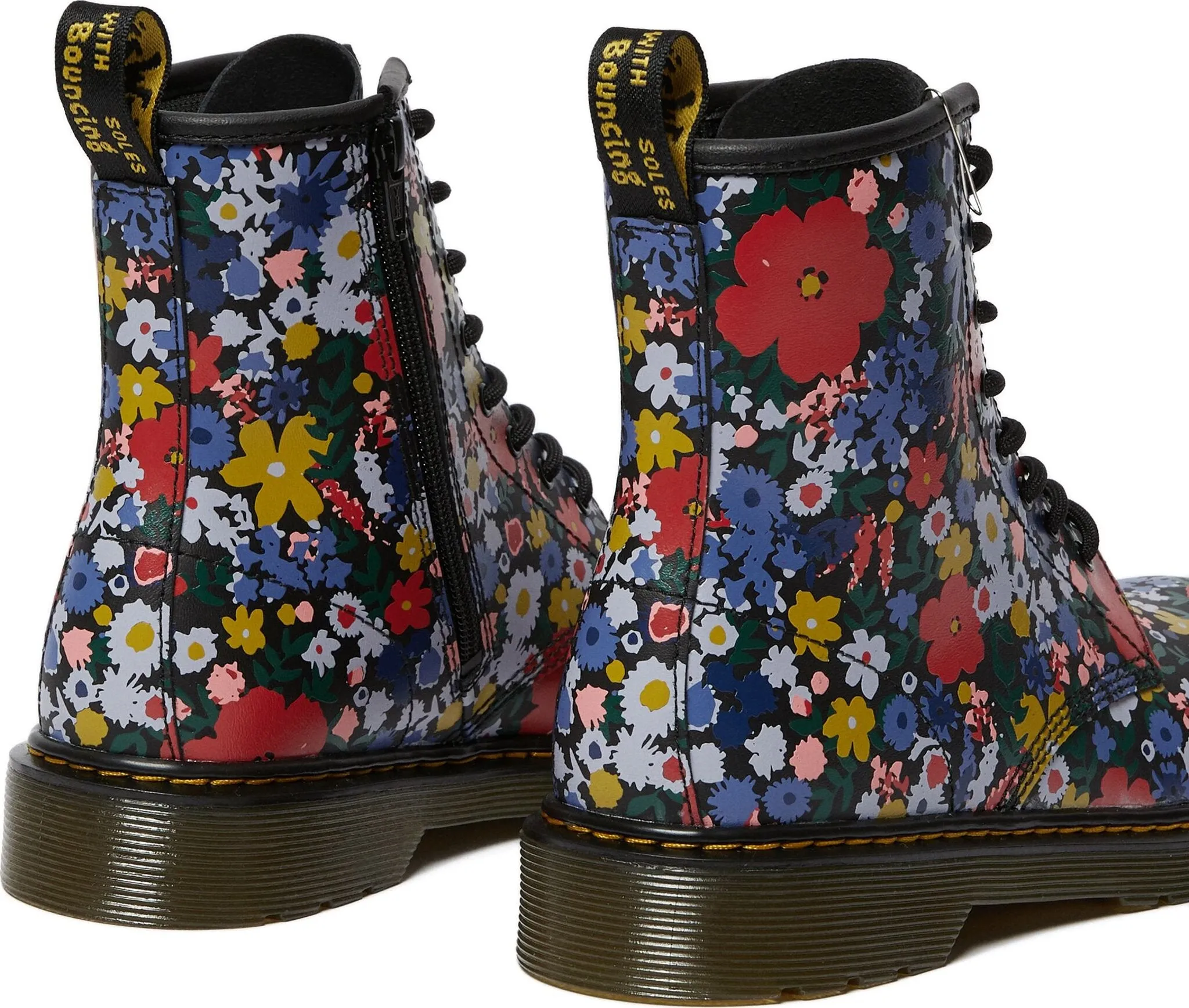 1460 Wanderflora Floral Print Leather Boots - Youth|-|Bottes en cuir 1460 Wanderflora à imprimé floral - Jeune