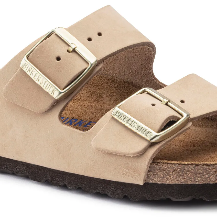 Birkenstock Arizona Soft Footbed Nubuck Leather - Sandcastle