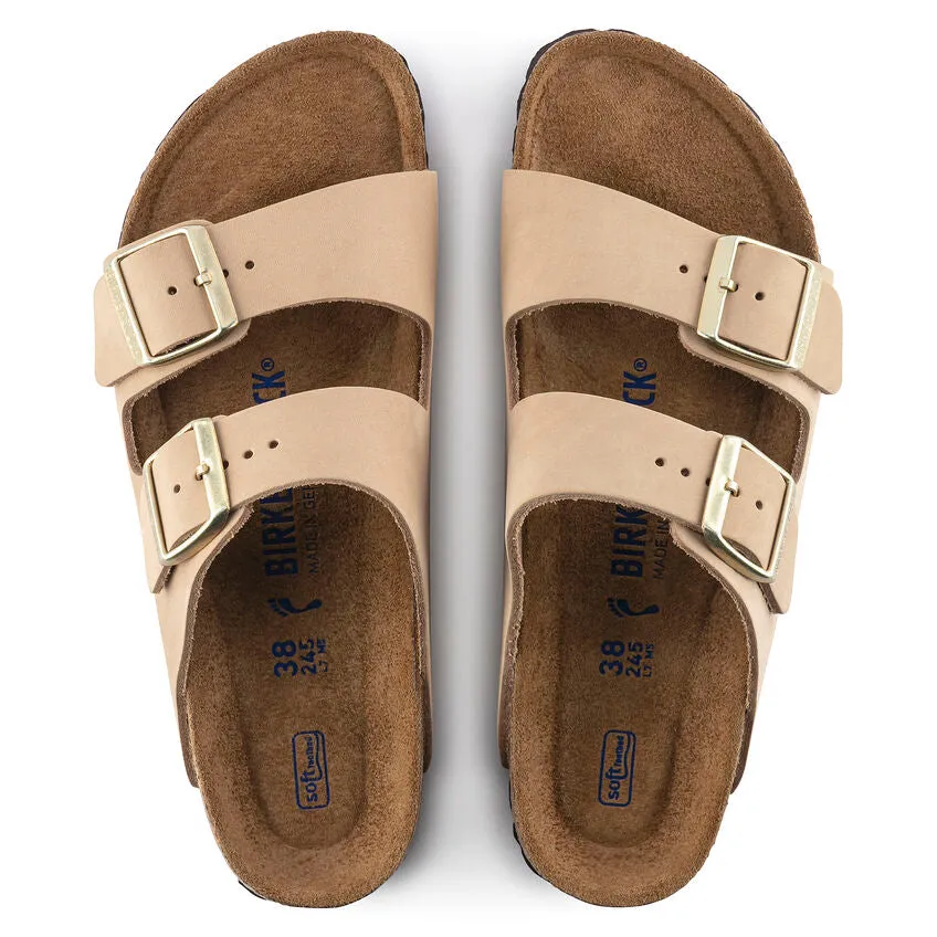 Birkenstock Arizona Soft Footbed Nubuck Leather - Sandcastle