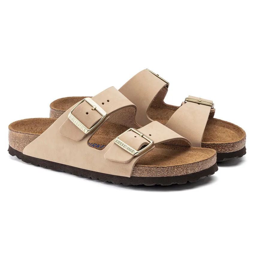 Birkenstock Arizona Soft Footbed Nubuck Leather - Sandcastle