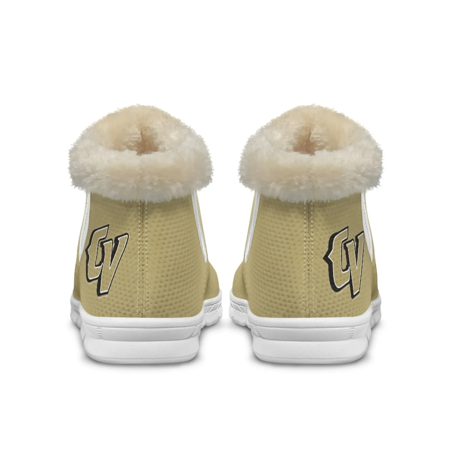 CVHS Blackhawks & CV Logo Comfy Furry Boots Black Blackhawk Gold