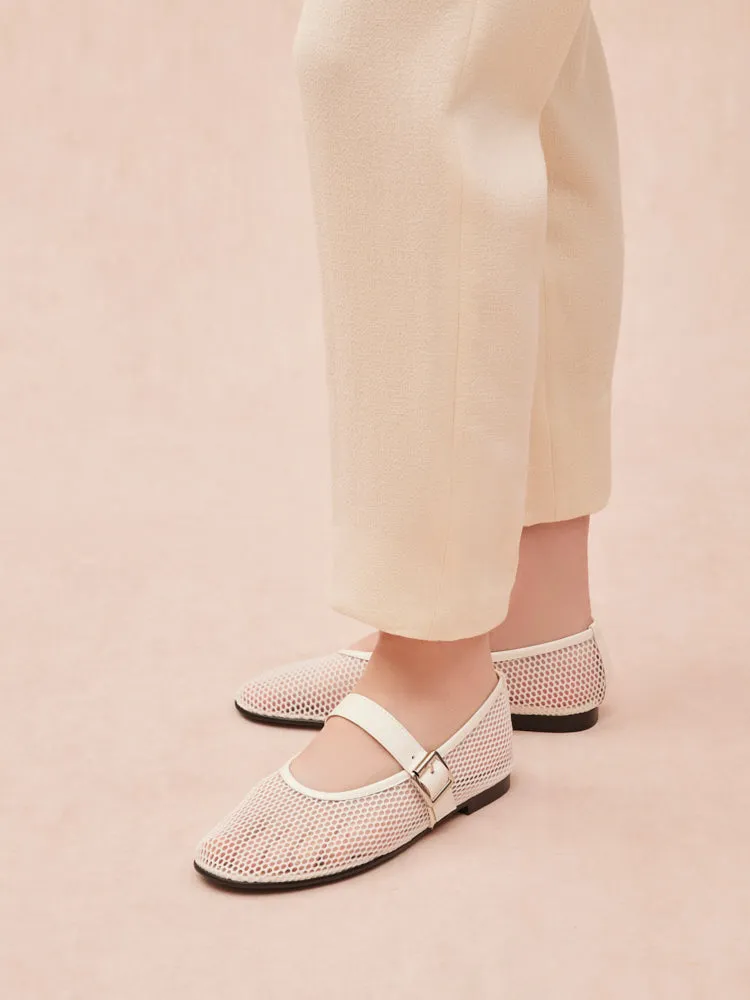 Ellie Mesh Buckled Mary Janes