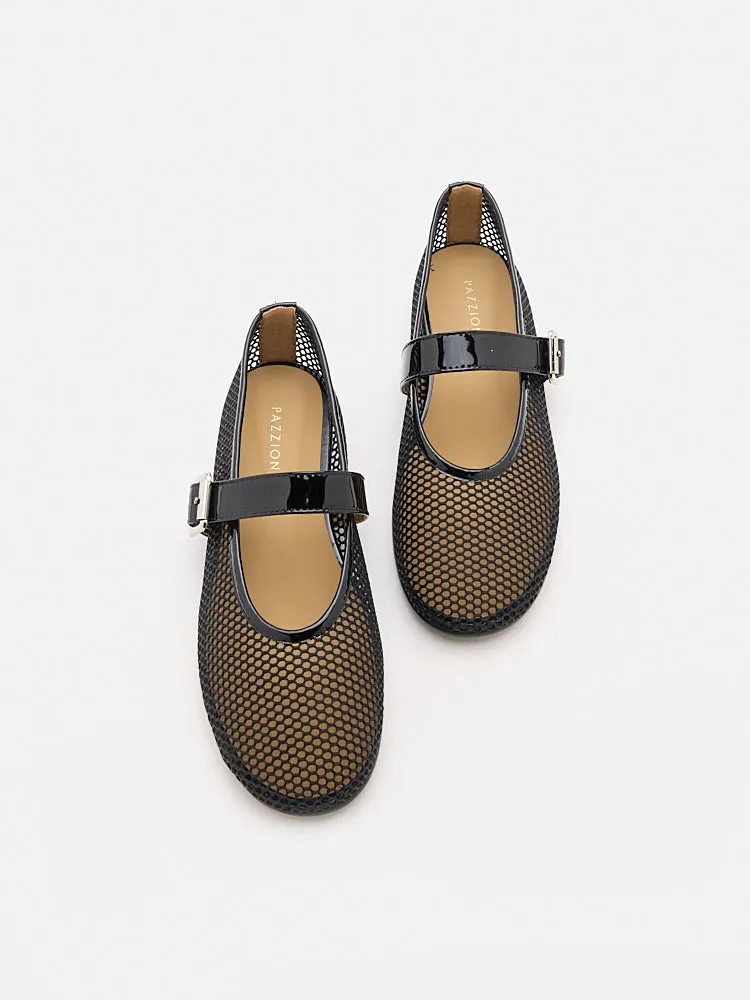 Ellie Mesh Buckled Mary Janes