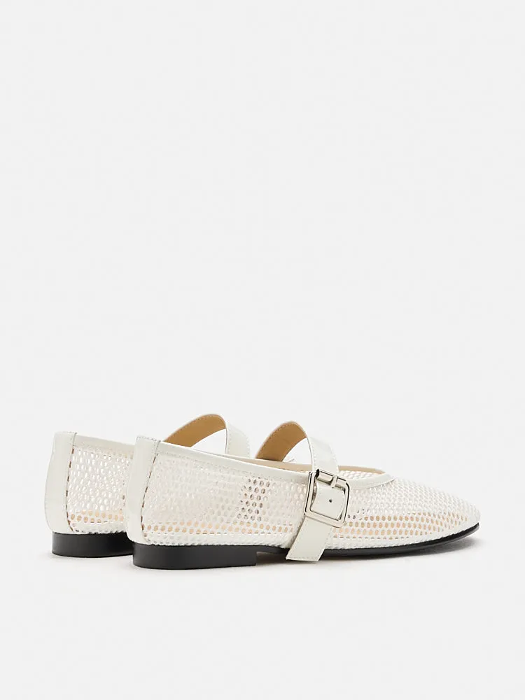 Ellie Mesh Buckled Mary Janes