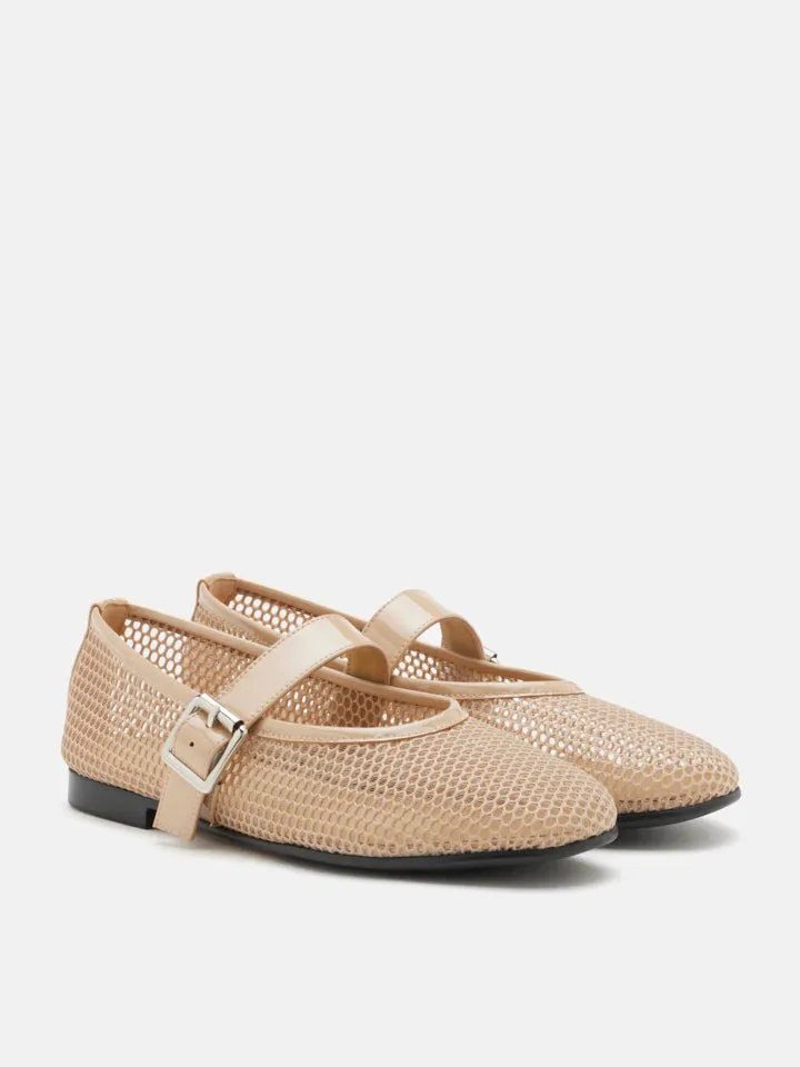 Ellie Mesh Buckled Mary Janes