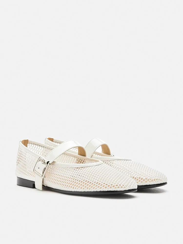 Ellie Mesh Buckled Mary Janes