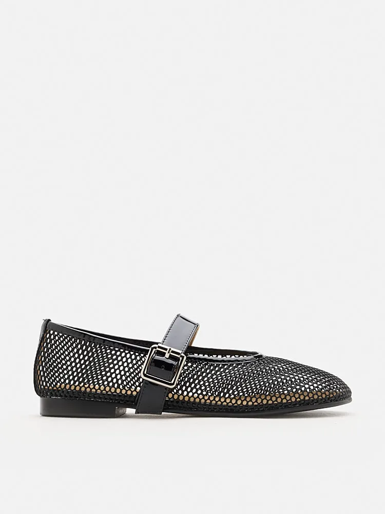 Ellie Mesh Buckled Mary Janes