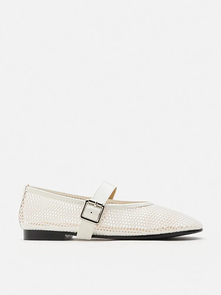 Ellie Mesh Buckled Mary Janes