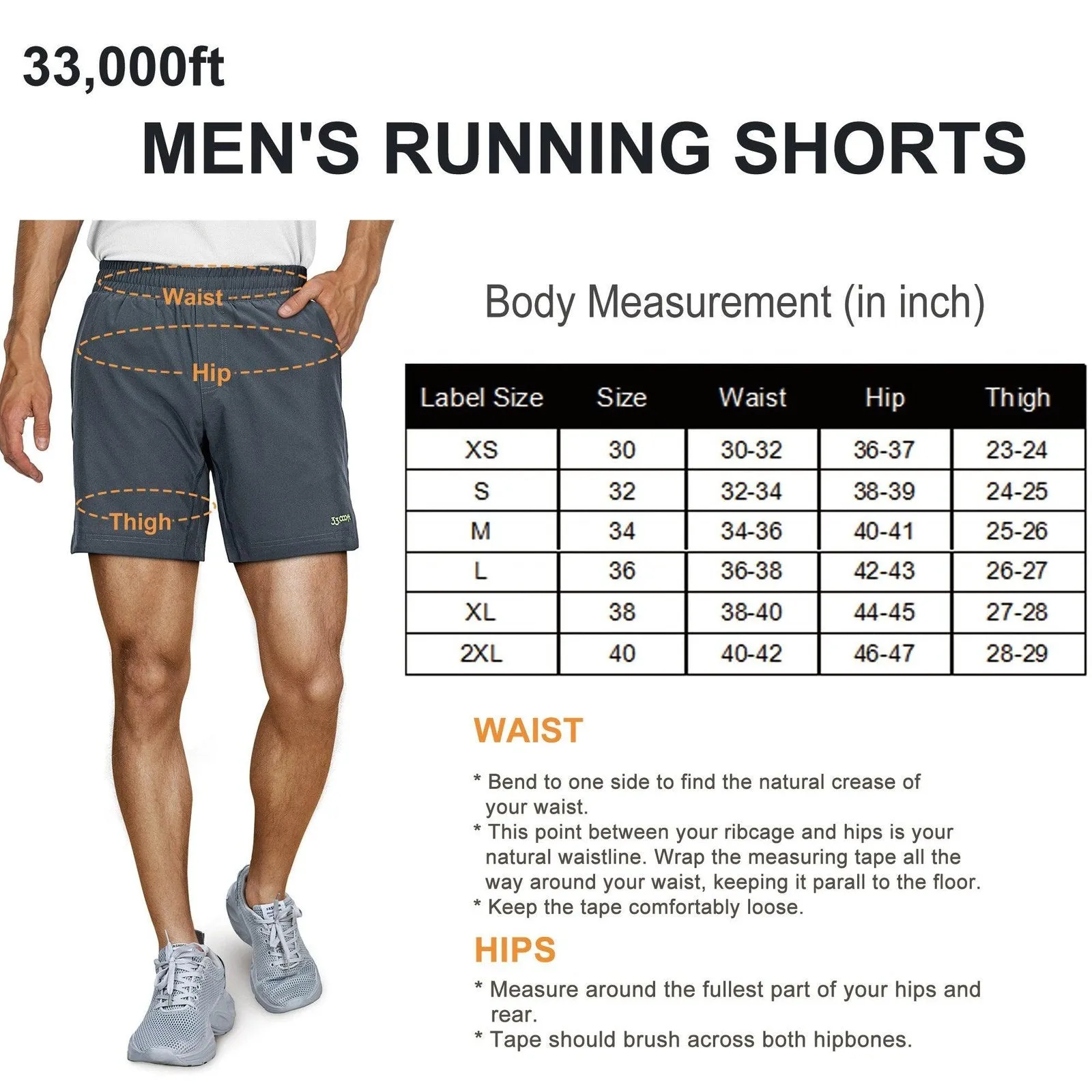 Men's 7" Running Shorts with 3 Pockets