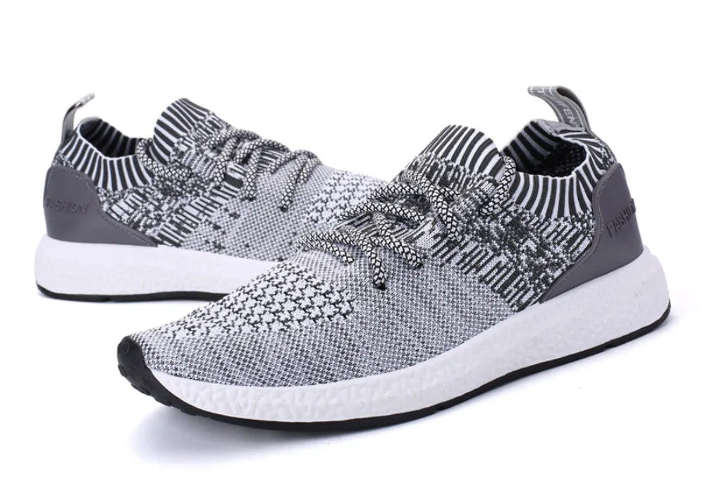 Men's Breathable Lace-Up Casual Sneakers Large Size