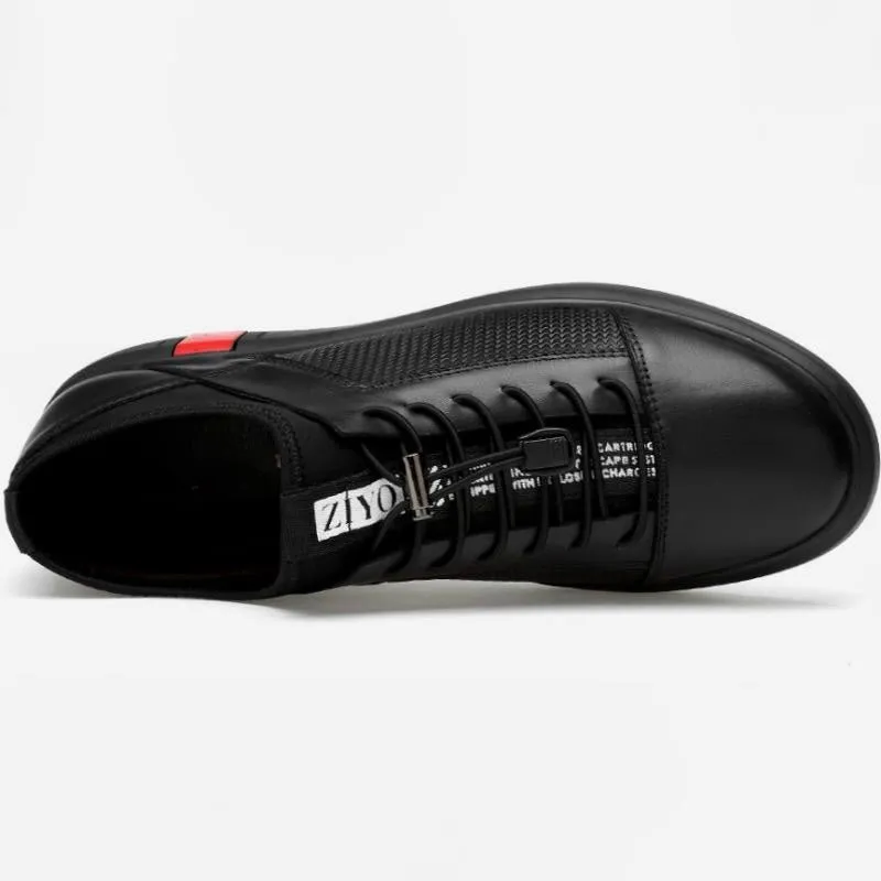 Men's Genuine Leather Breathable Flats | Plus Size
