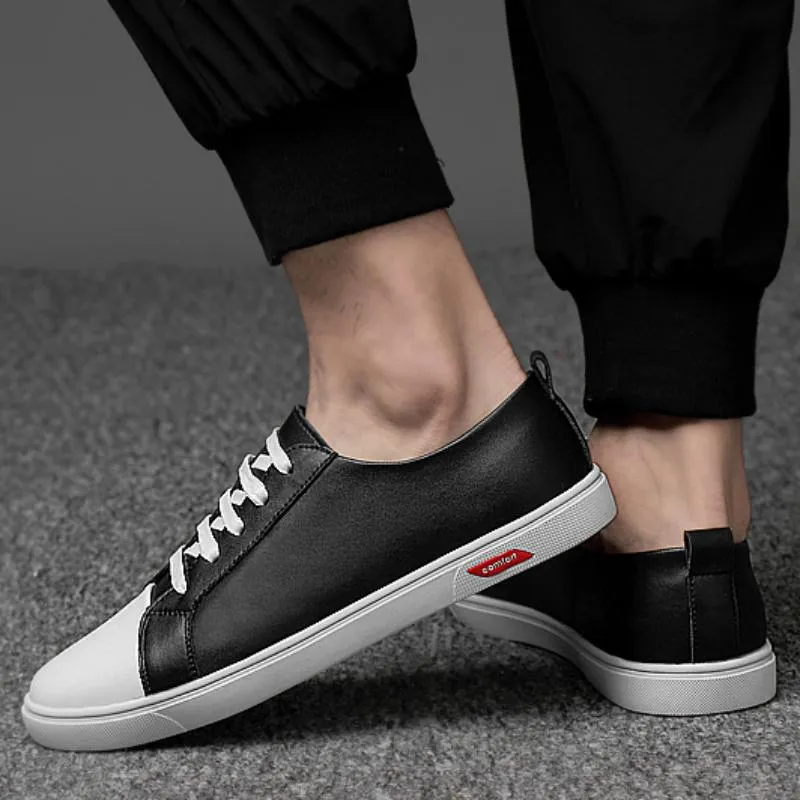 Men's Genuine Leather Breathable Flats | Plus Size