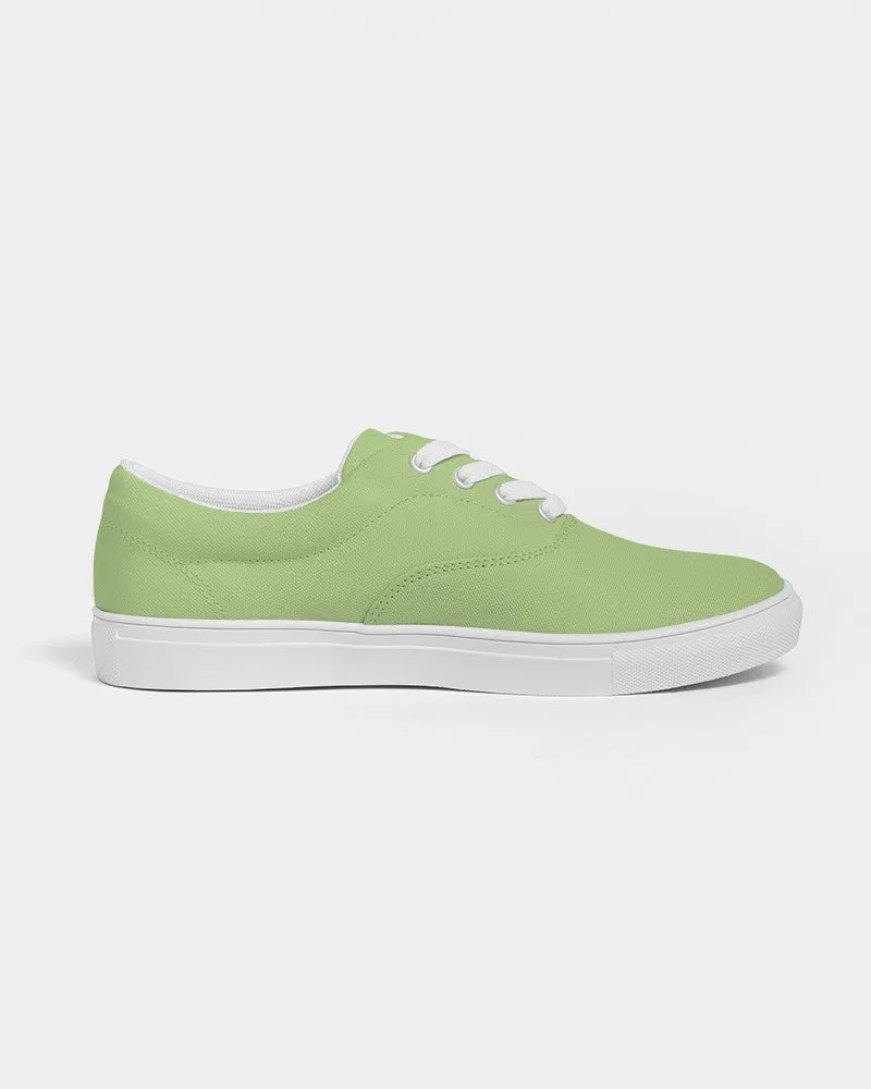 Pastel Warm Green Men's Canvas Sneakers | Men's | Bright Pastel Warm Green | C30M0Y60K0