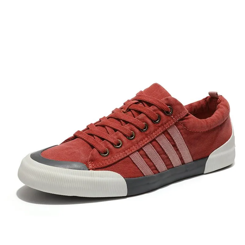 US SALE of Rock Style Breathable Casual Sneakers / Round Toe Lace-up Flat Shoes